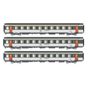 LS Models 41999 Set de 3 voitures corail VTU, SNCF, Le Montaigne, A10rtu / B11tu / B11tu, logo encadré, éclairée Ls models LSM_4