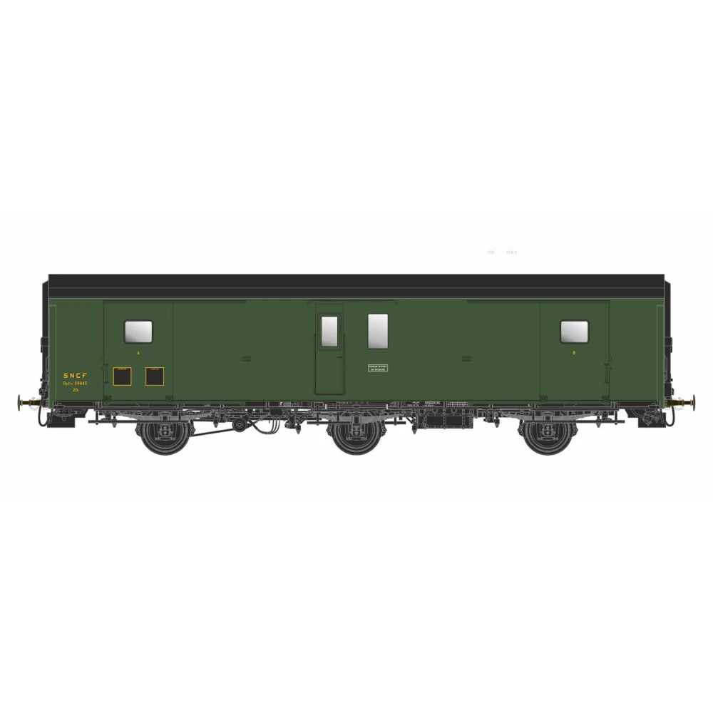 Models World 103 Wagon fourgon 3 essieux, PLM, Dqd2m, Vert 306, ep.IIIc-d, feux fin de convoi Models World MW_103 - 1 Models World 103 Wagon fourgon 3 essieux, PLM, Dqd2m, Vert 306, ep.IIIc-d, feux fin de convoi Models World MW_103 - 1