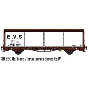 LS Models 30690 Wagon EVS, Hs, SNCF, blanc/brun, parois planes Ls models Lsm_30690 - 3