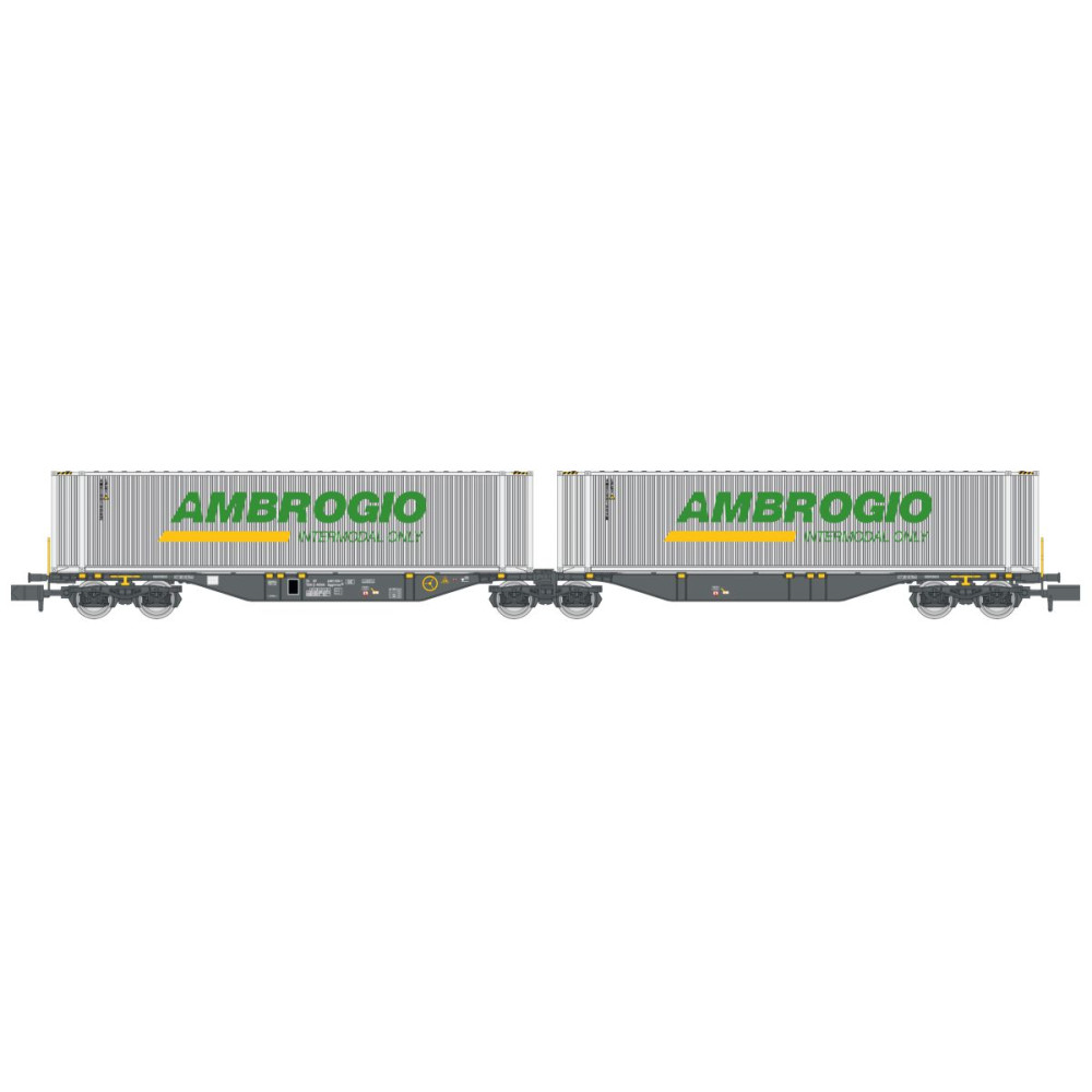 REE Modeles NW232 Wagon porte conteneurs Sggmrss 90 NOVA, SNCF, 2 conteneurs 45’ Ambrogio Intermodal Only Ree Modeles NW-232 - 1 REE Modeles NW232 Wagon porte conteneurs Sggmrss 90 NOVA, SNCF, 2 conteneurs 45’ Ambrogio Intermodal Only Ree Modeles NW-232 - 1