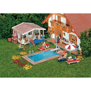 Faller 180542 Maquette, piscine et abris de jardin Faller Faller_180542 - 1