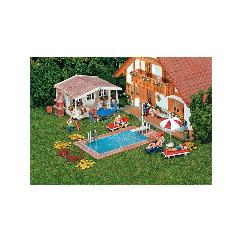 Faller 180542 Maquette, piscine et abris de jardin Faller Faller_180542 - 1