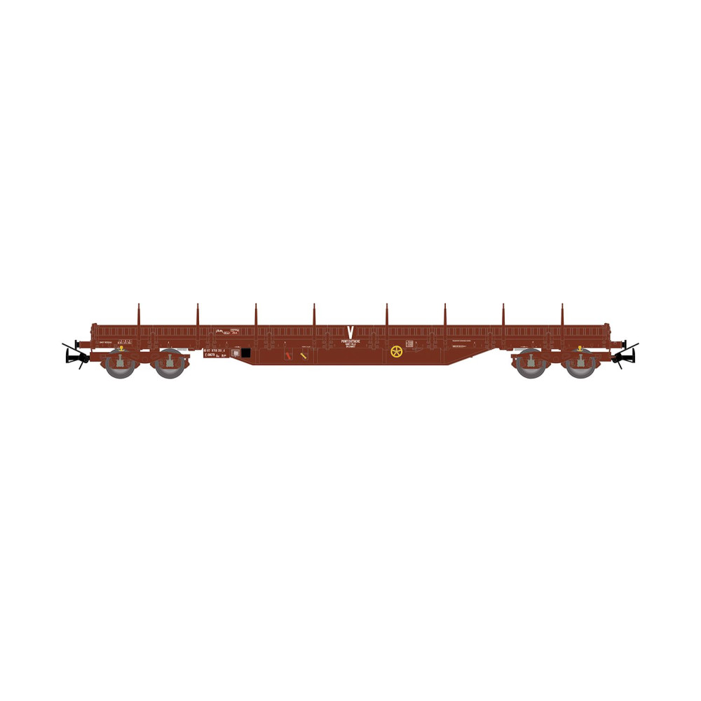 Jouef HJ6309 Wagon plat à ridelles Uas (ex Res) à bogies, SNCF Infra Jouef HJ6309 - 1 Jouef HJ6309 Wagon plat à ridelles Uas (ex Res) à bogies, SNCF Infra Jouef HJ6309 - 1