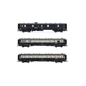 Rivarossi HR4391 Set de 3 voitures voyageurs CIWL, Edelweiss Pullman Express, DD3 / VPC Côte d´Azur / VP Étoile du Nord Rivaross