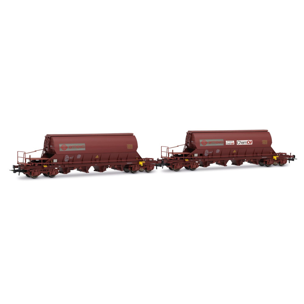 Jouef HJ6228 Set de 2 wagons trémies à bogies Taoos, F-ERSA, Ermewa/Chemoil Jouef HJ6228 - 1 Jouef HJ6228 Set de 2 wagons trémies à bogies Taoos, F-ERSA, Ermewa/Chemoil Jouef HJ6228 - 1
