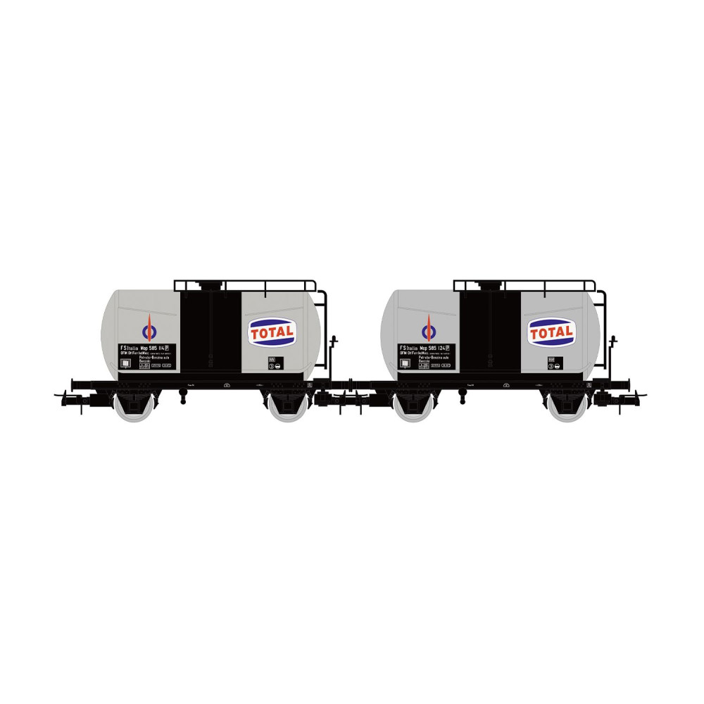Rivarossi HR6565 Set ce 2 wagons citernes à essieux, FS, Total Rivarossi HR6565 - 1 Rivarossi HR6565 Set ce 2 wagons citernes à essieux, FS, Total Rivarossi HR6565 - 1