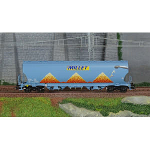 Ls Models 30589 Wagons trémie Tagnpps, bleu clair, nouveau logo Millet Ls models LSM_30589 - 2