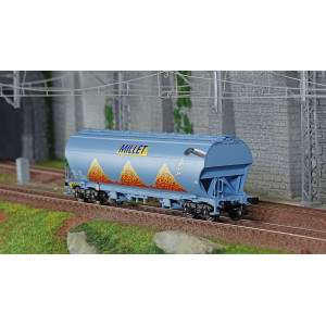 Ls Models 30589 Wagons trémie Tagnpps, bleu clair, nouveau logo Millet Ls models LSM_30589 - 3