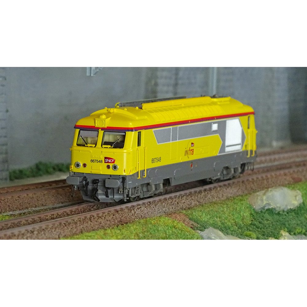 Jouef HJ2465S Locomotive diesel BB 667548, SNCF, livrée jaune INFRA, digitale sonore Jouef HJ2465S - 1