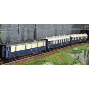 Jouef HJ4199 Set de 3 voitures voyageurs CIWL, Etoile du Nord, DD3 / VPC Côte d'Azur / VP Étoile du Nord, éclairé Jouef HJ4199 -