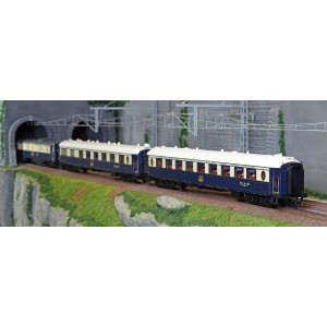 Jouef HJ4199 Set de 3 voitures voyageurs CIWL, Etoile du Nord, DD3 / VPC Côte d'Azur / VP Étoile du Nord, éclairé Jouef HJ4199 -