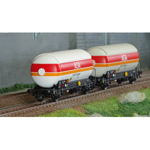 Jouef HJ6289 Set de 2 wagons citernes à gaz, toit pare soleil, AGA Progas Jouef HJ6289 - 2