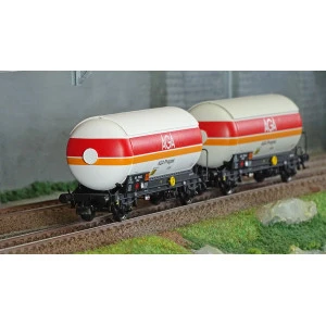 Jouef HJ6289 Set de 2 wagons citernes à gaz, toit pare soleil, AGA Progas Jouef HJ6289 - 2