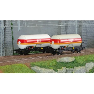 Jouef HJ6289 Set de 2 wagons citernes à gaz, toit pare soleil, AGA Progas Jouef HJ6289 - 1