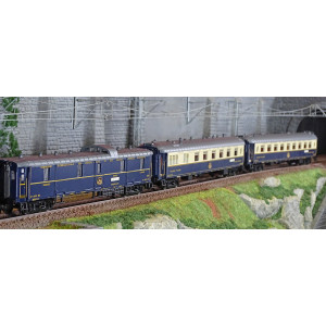 Rivarossi HR4391 Set de 3 voitures voyageurs CIWL, Edelweiss Pullman Express, DD3 / VPC Côte d´Azur / VP Étoile du Nord Rivaross