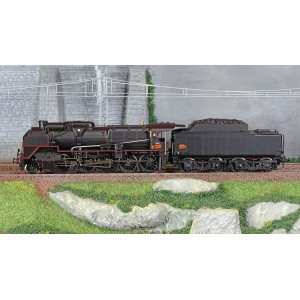 R37 HO41206DS Locomotive à vapeur 1-150 P 10 tender 34 P 322, SNCF, noire, Chalindrey, sonore, fumée Rail 37 - R37 R37_HO41206DS