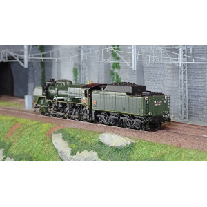 R37 HO41208DS Locomotive à vapeur 2-150 P 104 tender 34 P 350, SNCF, verte, Somain, sonore, fumée Rail 37 - R37 R37_HO41208DS - 