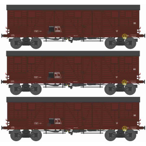 Ree Modeles WB910 Set de 3 wagons TP Couvert pour Primeurs, 4 portes, SNCF, ep.IIIa Ree Modeles WB-910 - 1