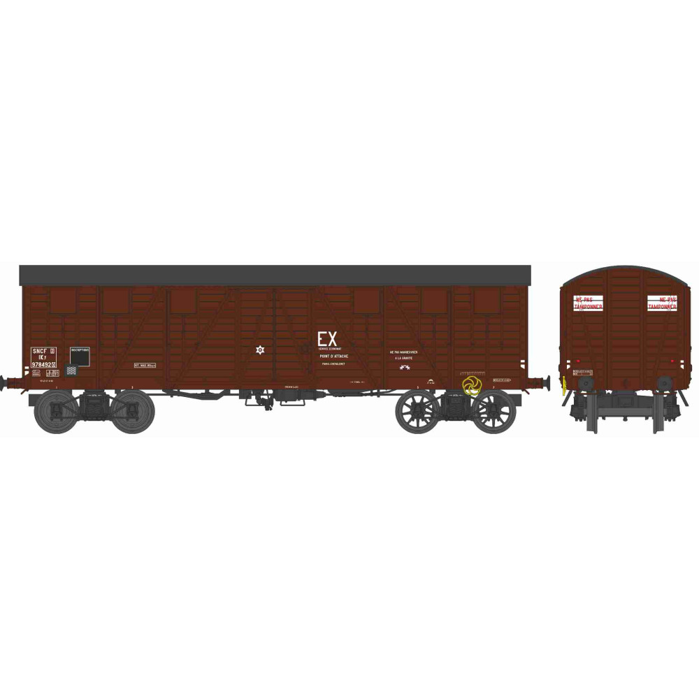 Ree Modeles WB913 Wagon TP Couvert, 2 portes, EX Economat, SNCF, ep.III Ree Modeles WB-913 - 1 Ree Modeles WB913 Wagon TP Couvert, 2 portes, EX Economat, SNCF, ep.III Ree Modeles WB-913 - 1