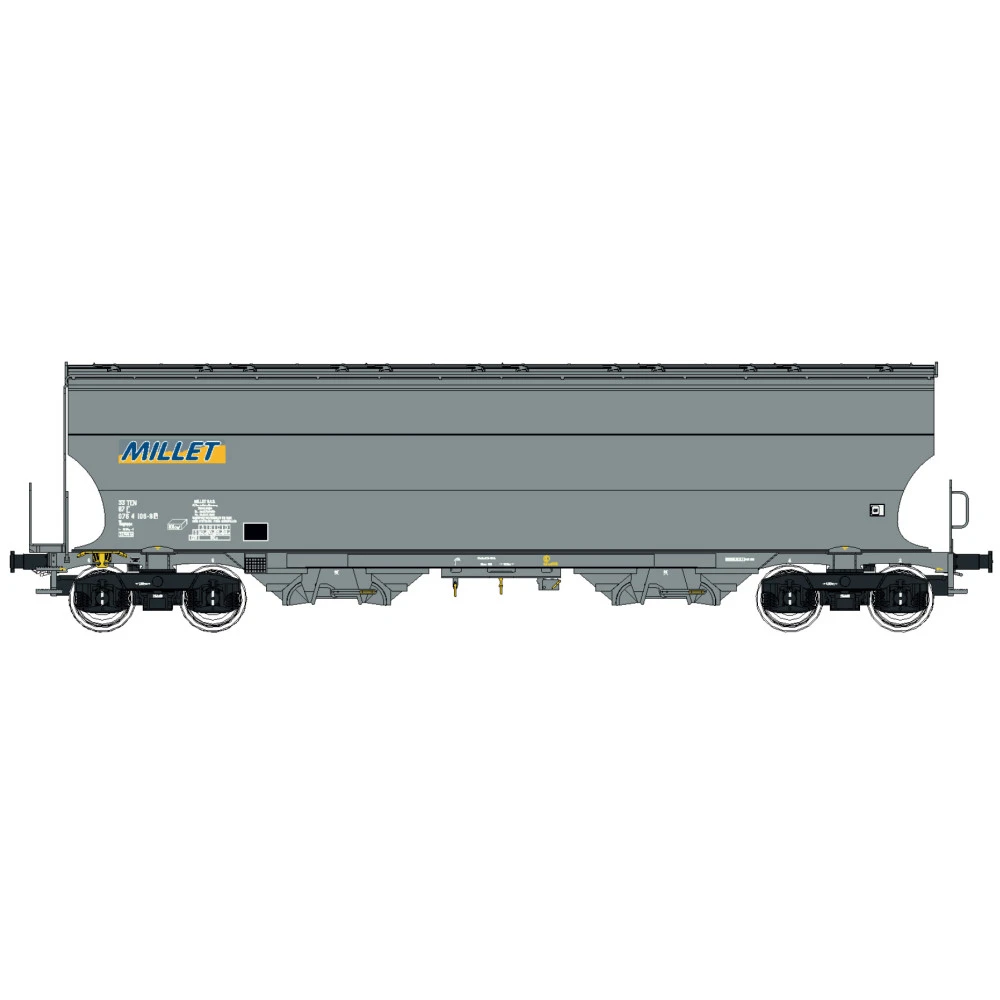 Ls Models 30594 Wagons trémie Tagnpps, gris, Millet Ls models LSM_30594 - 1