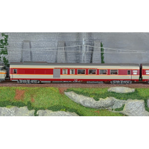 Ls Models 11004S Set Grand Confort Etendard Locomotive BB 7233 SNCF + A4Dtux + A8tu, livrée origine, sud-ouest, Sonore Ls models