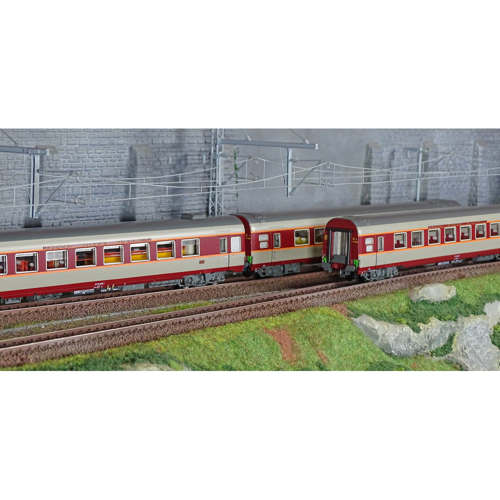 LS Models 40084DC Set de 3 voitures Grand Confort Etendard A3rtux + A8tu + A8u, livré origine, Sud-Ouest, éclairées Ls models Ls LS Models 40084DC Set de 3 voitures Grand Confort Etendard A3rtux + A8tu + A8u, livré origine, Sud-Ouest, éclairées Ls models Ls