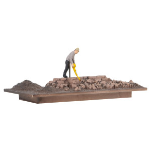 Faller 180693 Maquette, Ouvrier du bâtiment avec compresseur Faller Faller_180693 - 2