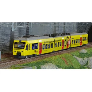 LS Models 17201DC Autorail électrique 3 éléments RABE 525 Nina, BLS, jaune, Login Ls models Lsm_17201DC - 1
