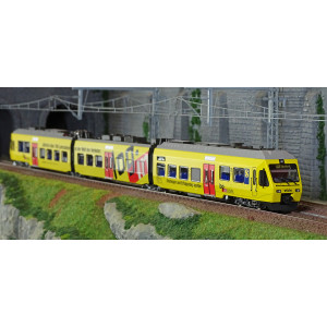 LS Models 17201DCS Autorail électrique 3 éléments RABE 525 Nina, BLS, jaune, Login, digital sonore Ls models Lsm_17201DCS - 4