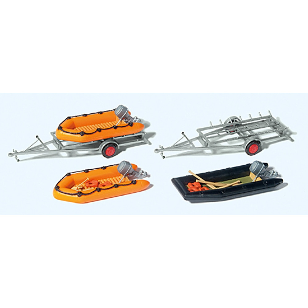 Preiser 17312 Bateaux pneumatiques et remorques Preiser Preiser_17312 - 1