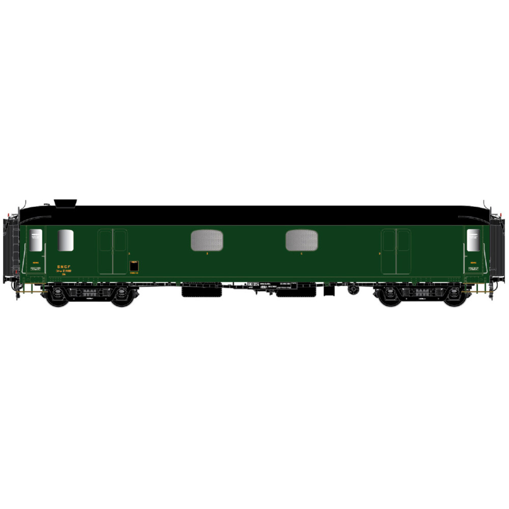 Ls Models 31205 Fourgon Dd4myi, SNCF, 130km/h, vert, châssis noir, toit noir, éclairage Ls models Lsm_31205 - 1 Ls Models 31205 Fourgon Dd4myi, SNCF, 130km/h, vert, châssis noir, toit noir, éclairage Ls models Lsm_31205 - 1