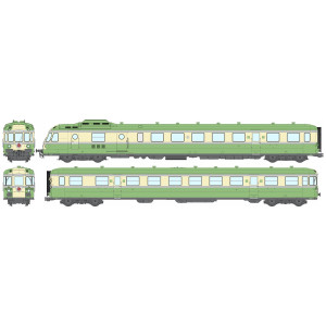 Ree Modeles MB260 Autorail RGP 1 X 2737, vert, sans cuisine, SNCF, BATIGNOLLES Ree Modeles MB-260 - 1