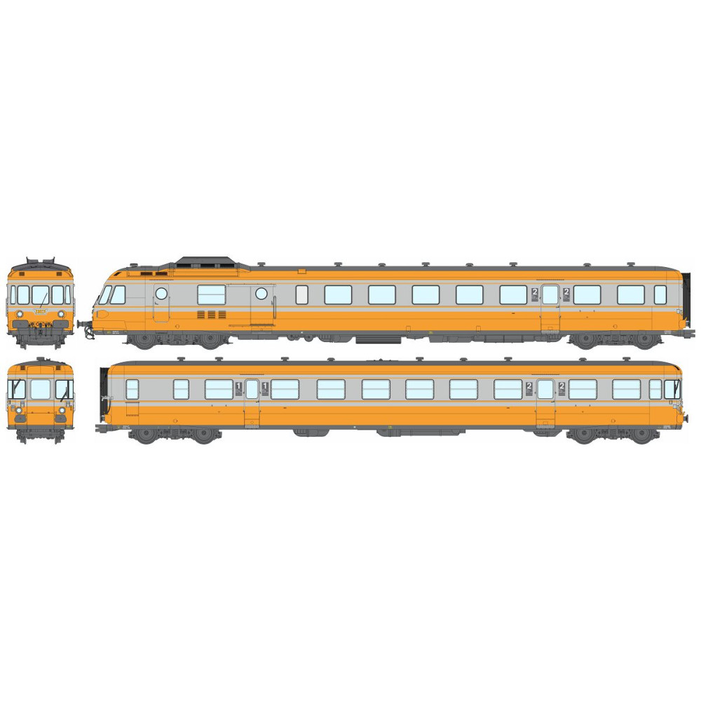 Ree Modeles MB262.S Autorail RGP 1 X 2732, orange béton, SNCF, LYON-VAISE, digital sonore Ree Modeles MB-262.S - 1 Ree Modeles MB262.S Autorail RGP 1 X 2732, orange béton, SNCF, LYON-VAISE, digital sonore Ree Modeles MB-262.S - 1