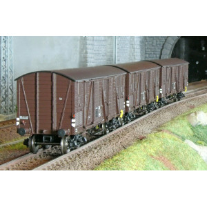 Ree Modeles WB910 Set de 3 wagons TP Couvert pour Primeurs, 4 portes, SNCF, ep.IIIa Ree Modeles WB-910 - 2
