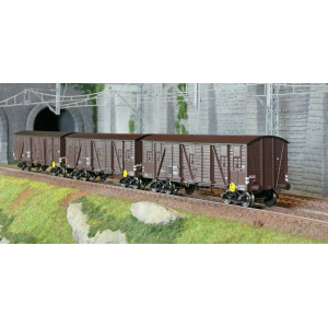Ree Modeles WB910 Set de 3 wagons TP Couvert pour Primeurs, 4 portes, SNCF, ep.IIIa Ree Modeles WB-910 - 6