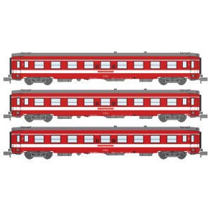 REE Modeles NW155 Set de 3 voitures UIC A9, LE CAPITOLE, avec plaque, N - 1/160 Ree Modeles NW-155 - 1