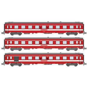 REE Modeles NW156 Set de 3 voitures UIC 2x A9 / 1x A7D, LE CAPITOLE, avec plaque, N - 1/160 Ree Modeles NW-156 - 1