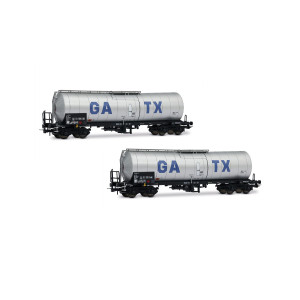 Rivarossi HR6667 Set de 2 wagons citernes à bogies, gris clair, grand logo GATX Rivarossi HR6667 - 1