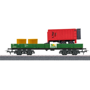 Marklin 00740-01 Wagon à bords bas à bogies Type Rlmms, avec chargement agricole Marklin Marklin_00740-01 - 1