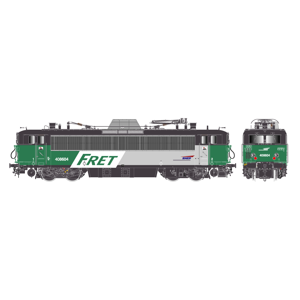 R37 HO41122DS Locomotive électrique BB 408604 KVB, SNCF, FRET, logo casquette, Toulouse, digital sonorisée Rail 37 - R37 R37_HO4 R37 HO41122DS Locomotive électrique BB 408604 KVB, SNCF, FRET, logo casquette, Toulouse, digital sonorisée Rail 37 - R37 R37_HO4