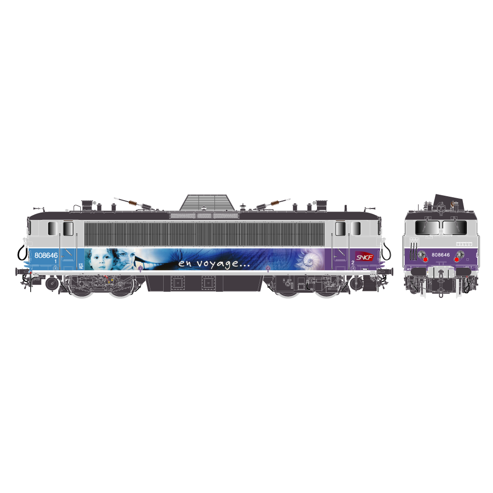 R37 HO41123DS Locomotive électrique BB 808646 KVB, SNCF, En Voyage, logo carmillon, Montrouge, digital sonorisée Rail 37 - R37 R R37 HO41123DS Locomotive électrique BB 808646 KVB, SNCF, En Voyage, logo carmillon, Montrouge, digital sonorisée Rail 37 - R37 R
