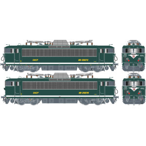 R37 HO41126DS Set de 2 locomotives électriques BB 25673 + BB 25678, SNCF, chasse-neige, Dijon, digital sonorisée Rail 37 - R37 R