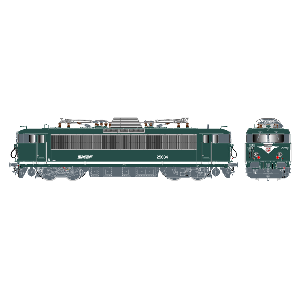 R37 HO41129DS Locomotive électrique BB 25634, SNCF, logo nouille, chasse-neige, Venissieux, digital sonorisée Rail 37 - R37 R37_ R37 HO41129DS Locomotive électrique BB 25634, SNCF, logo nouille, chasse-neige, Venissieux, digital sonorisée Rail 37 - R37 R37_