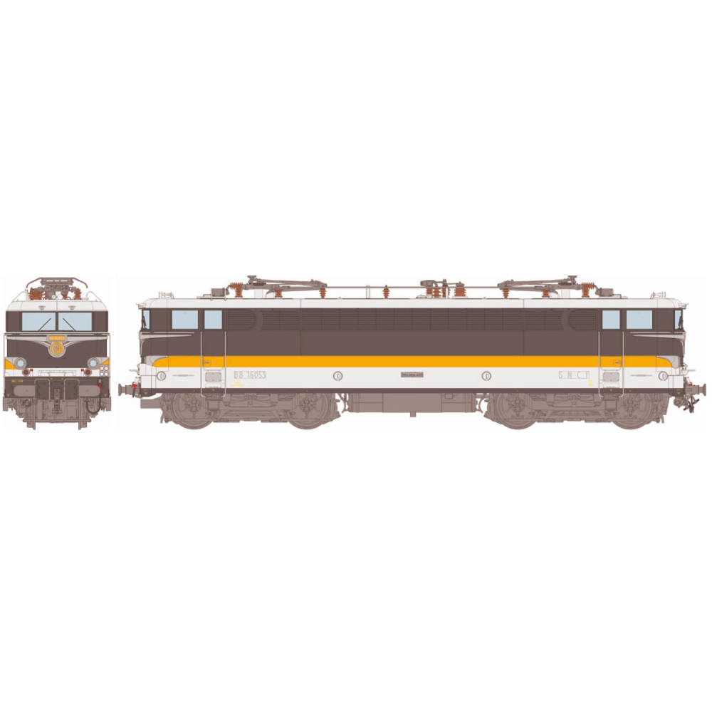 Ree Modeles MB180.S Locomotive électrique BB 16053, SNCF, Corail, réversible, La Chapelle, sonore, panthos motorisés Ree Modeles Ree Modeles MB180.S Locomotive électrique BB 16053, SNCF, Corail, réversible, La Chapelle, sonore, panthos motorisés Ree Modeles