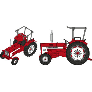 REE Modeles CB180 Tracteur INTERNATIONAL HI 654 avec arceau de sécurité Ree Modeles CB-180 - 1