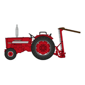 REE Modeles CB183 Tracteur INTERNATIONAL HI 624 + Lame de Coupe Ree Modeles CB-183 - 1