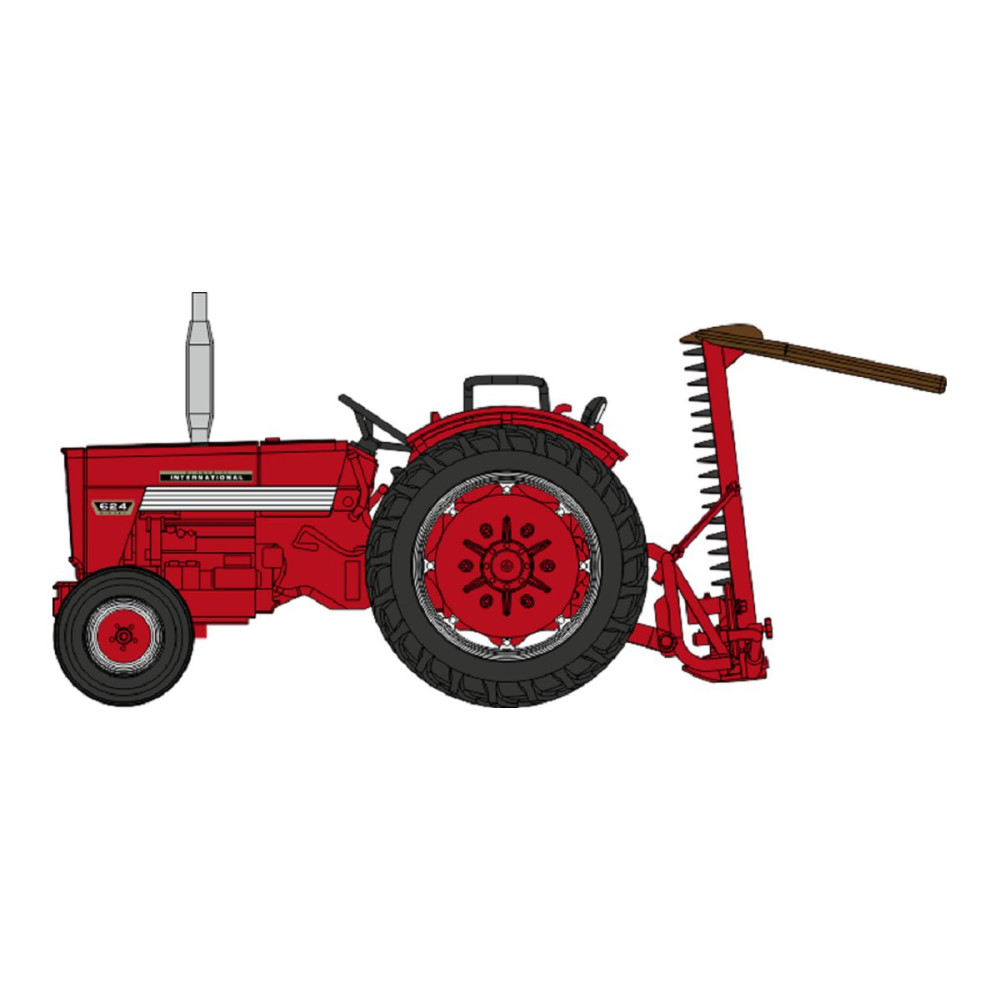 REE Modeles CB183 Tracteur INTERNATIONAL HI 624 + Lame de Coupe Ree Modeles CB-183 - 1 REE Modeles CB183 Tracteur INTERNATIONAL HI 624 + Lame de Coupe Ree Modeles CB-183 - 1