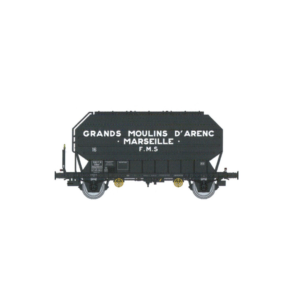 Ree Modeles WB894 Wagon céréalier FRANGECO, SNCF, Grands Moulins D'Arenc, ep. III Ree Modeles WB-894 - 1 Ree Modeles WB894 Wagon céréalier FRANGECO, SNCF, Grands Moulins D'Arenc, ep. III Ree Modeles WB-894 - 1