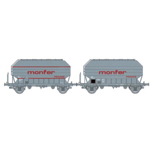 Ree Modeles WB896 Set de 2 wagons céréaliers FRANGECO, SNCF, Monfer, ep. IV Ree Modeles WB-896 - 1