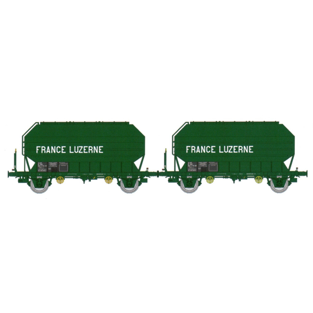 Ree Modeles WB902 Set de 2 wagons céréaliers FRANGECO, SNCF, France Luzerne, ep. IV Ree Modeles WB-902 - 1 Ree Modeles WB902 Set de 2 wagons céréaliers FRANGECO, SNCF, France Luzerne, ep. IV Ree Modeles WB-902 - 1